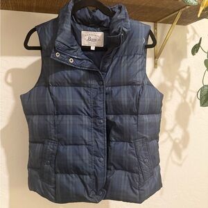 Bass Navy Striped Puffer Vest